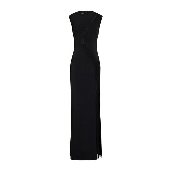 【送料無料】 ピンコ レディース ワンピース トップス Maxi dresses Black