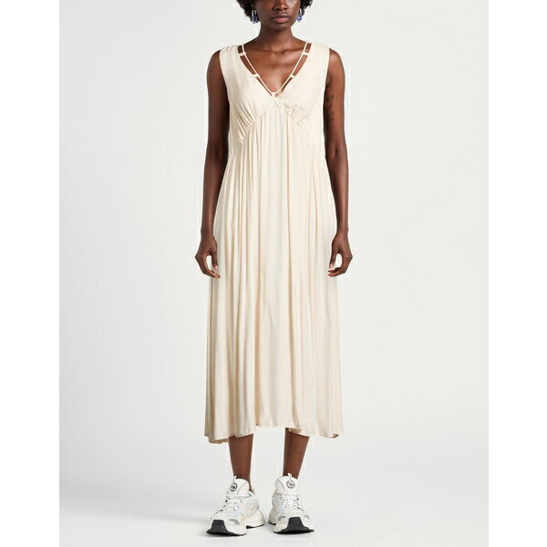 【送料無料】 ピンコ レディース ワンピース トップス Midi dresses White