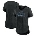 iCL fB[X TVc gbvX Carolina Panthers Nike Women's Fashion TriBlend TShirt Heather Black