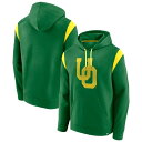 ファナティクス メンズ パーカー・スウェットシャツ アウター Oregon Ducks Fanatics Branded Gym Rat Pullover Hoodie Green