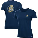 アンダーアーマー レディース Tシャツ トップス Navy Midshipmen Under Armour Women 039 s 2023 Aer Lingus College Football Classic Performance Cotton TShirt Navy