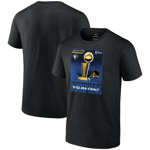 ファナティクス メンズ Tシャツ トップス Golden State Warriors Fanatics Branded 2022 NBA Finals Champions 75th Anniversary Jumper Trophy TShirt Black