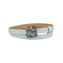 カルバンクライン レディース ベルト アクセサリー Women's Skinny Hammered Plaque Buckle Belt Green
