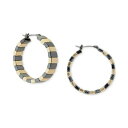 ラッキーブランド メンズ ピアス・イヤリング アクセサリー Two-Tone Medium Chunky Bar Hoop Earrings Ttone