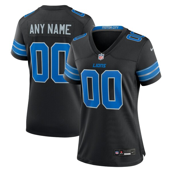 ナイキ レディース ユニフォーム トップス Detroit Lions Nike Women's Alternate Custom Game Jersey Black