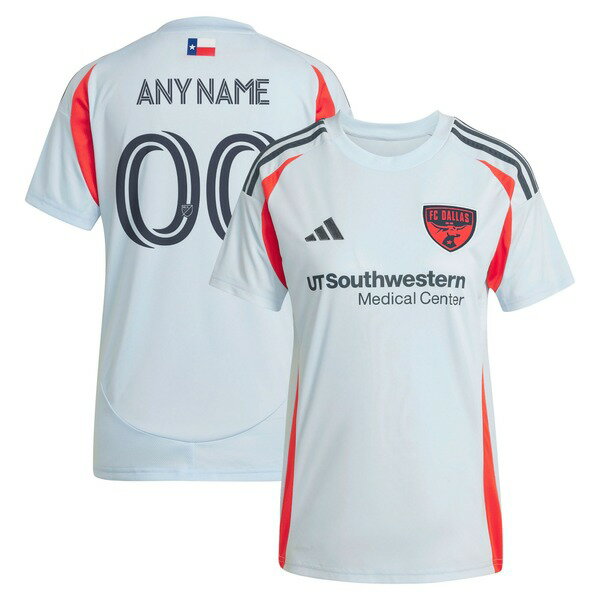 アディダス レディース ユニフォーム トップス FC Dallas adidas Women's 2025 The Inferno Kit Replica Custom Jersey Light Blue