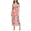 ゲス レディース ワンピース トップス Women's Printed O-Ring Sleeveless Chiffon Dress Orange Multi