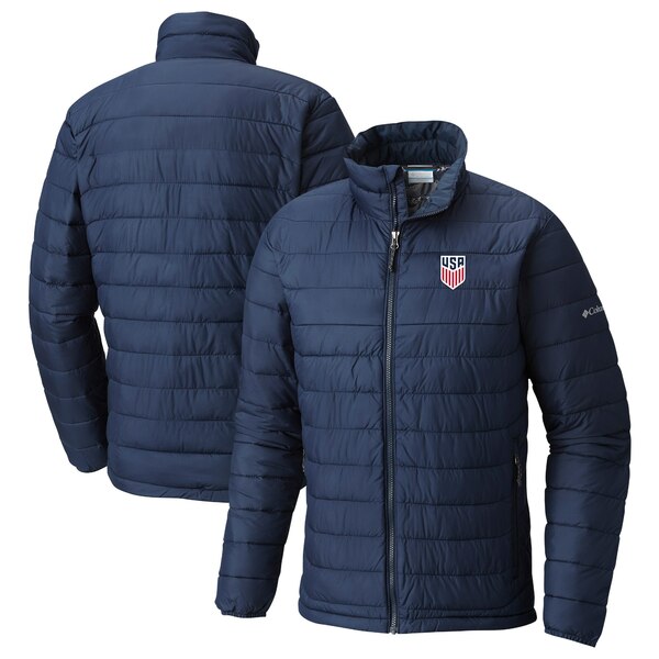 コロンビア メンズ ジャケット＆ブルゾン アウター USMNT Columbia Powder Lite OmniHeat Reflective FullZip Jacket Navy