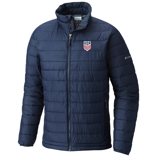 コロンビア メンズ ジャケット＆ブルゾン アウター USMNT Columbia Powder Lite OmniHeat Reflective FullZip Jacket Navy