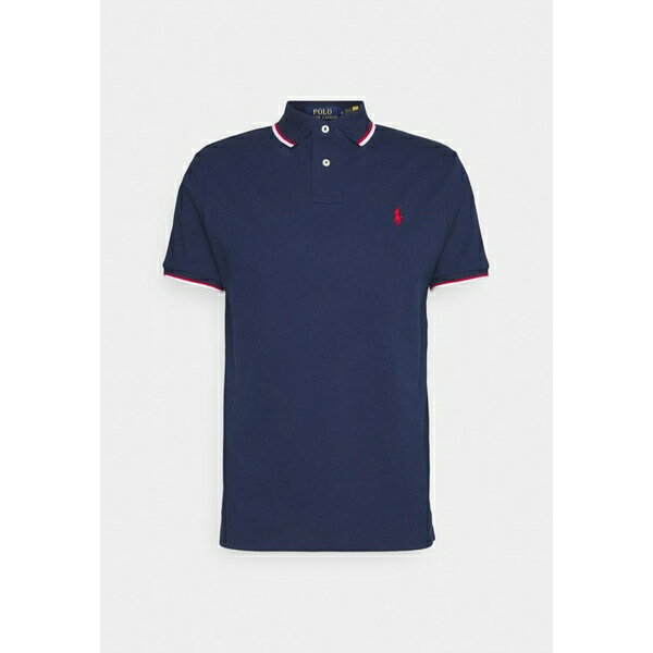 ե  T ȥåץ CUSTOM SLIM FIT - Polo shirt - newport navy