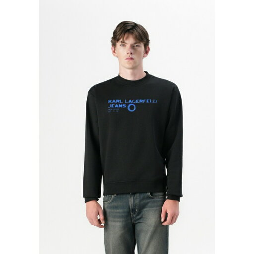 カール ラガーフェルド ジーンズ メンズ パーカー・スウェットシャツ アウター ECLIPSE LOGO - Sweatshirt - black カール ラガーフェルド ジーンズ メンズ パーカー・スウェットシャツ アウター ECLIPSE LOGO - Sweatshirt - black