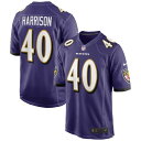 ナイキ メンズ ユニフォーム トップス Malik Harrison Baltimore Ravens Nike Game Jersey Purple