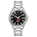 uo Y rv ANZT[ Washington State Cougars Bulova Stainless Steel Classic Sport Watch -