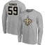 ファナティクス メンズ Tシャツ トップス New Orleans Saints Fanatics Branded Team Authentic Custom Long Sleeve TShirt Gray