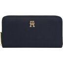 【送料無料】 トミー ヒルフィガー レディース 財布 アクセサリー Poppy Large Zip Around Purse Space Blue