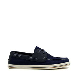 【送料無料】 デューンロンドン メンズ デッキシューズ シューズ Burnner Knitted Boat Shoes Navy