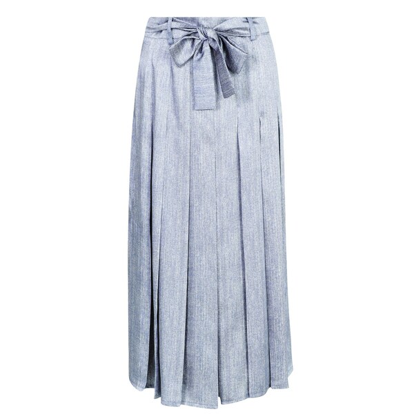 yz }[ fB[X XJ[g {gX Paraggi Pleated Culottes Azzurro Polvere