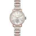 yz ebhx[J[ fB[X rv ANZT[ Ladies Ted Baker Watch Two-Tone Rose and Silver