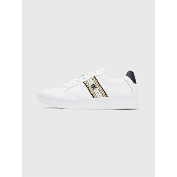 【送料無料】 トミー ヒルフィガー レディース スニーカー シューズ COURT SNEAKER WITH WEBBING White 3