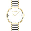 【送料無料】 カルバンクライン レディース 腕時計 アクセサリー Ladies Calvin Klein T-Bar Watch Two Tone