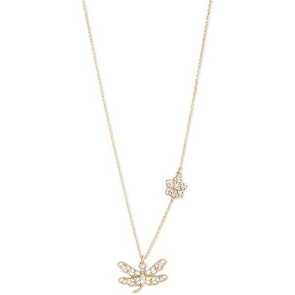 【送料無料】 マルケッサ レディース ネックレス・チョーカー・ペンダントトップ アクセサリー Marchesa Gold Tone Crystal Dragonfly 16in Necklace Goldのサムネイル