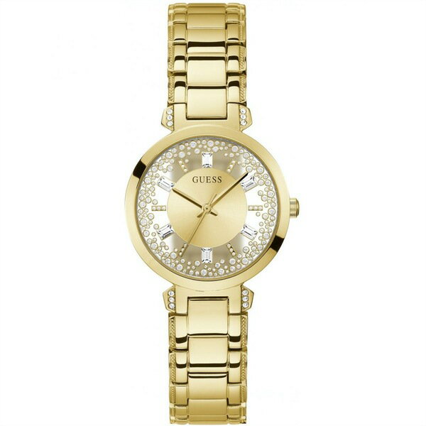 【送料無料】 ゲス レディース 腕時計 アクセサリー Ladies Guess Crystal Clear Watch Gold and Champagne