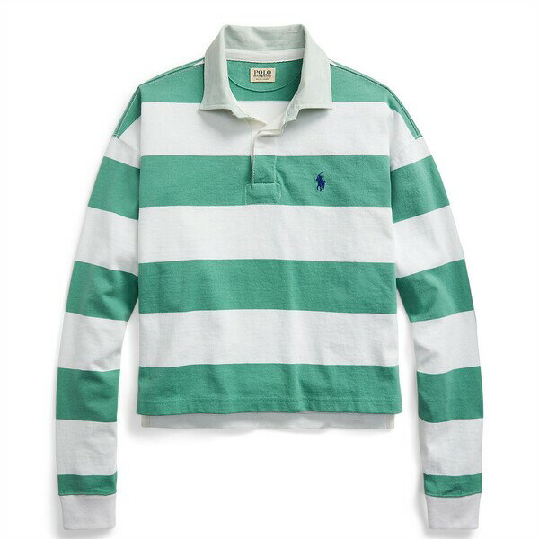 【送料無料】 ラルフローレン レディース ポロシャツ トップス Rugby Shirt Haven Green