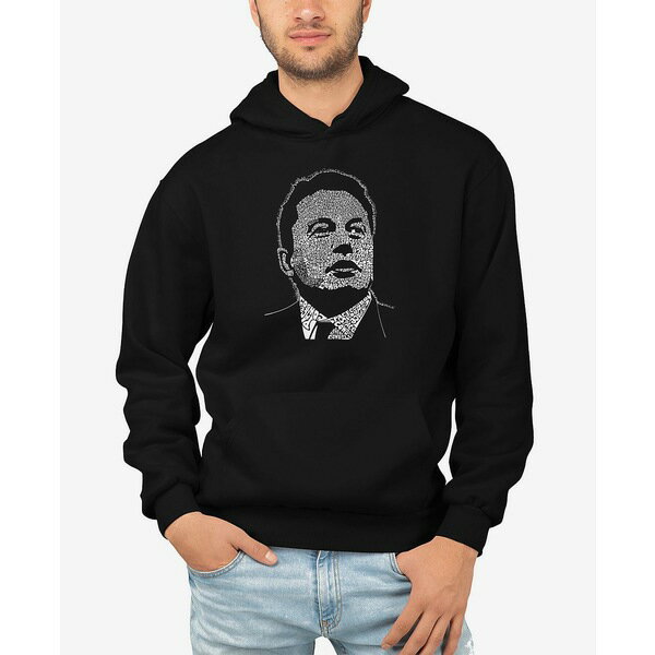 륨ݥåץ  ѡåȥ  Men's Elon Musk Word Art Hooded Swea...