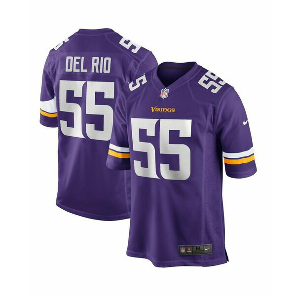 ナイキ メンズ シャツ トップス Men's Jack Del Rio Purple Minnesota Vikings Game Retired Player Jersey Purple