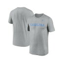 ジョーダン メンズ シャツ トップス Men's Heather Gray North Carolina Tar Heels Primetime Legend Wordmark T-Shirt Heather Gray