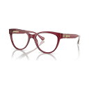 ヴェルサーチ レディース サングラス&アイウェア アクセサリー Women's Cat Eye Eyeglasses, VE3304 51 Transparen...