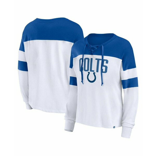 եʥƥ ǥ åȥ ȥåץ Women's White, Royal Indianapolis Colts Plus ...