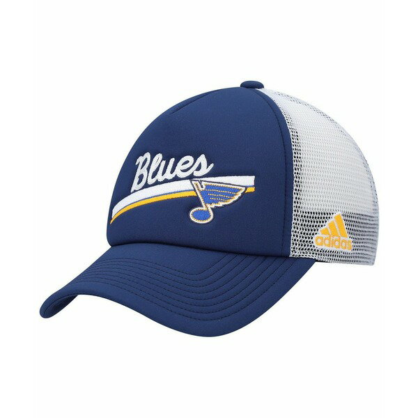 アディダス レディース 帽子 アクセサリー Women's Navy, White St. Louis Blues Foam Trucker Snapback Hat Navy, White