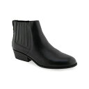 エアロソールズ レディース ブーツ シューズ Women's Claus Buckle Ornament Booties Black Waxy Leather