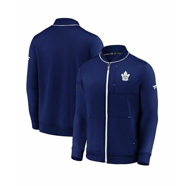 ファナティクス メンズ ジャケット&ブルゾン アウター Men's Blue Toronto Maple Leafs Authentic Pro Locker Room Full-Zip Jacket Blue