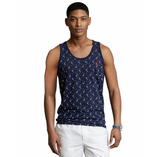 ラルフローレン メンズ Tシャツ トップス Men's Washed Anchor-Print Jersey Tank Top Anchors Aweigh French Navy