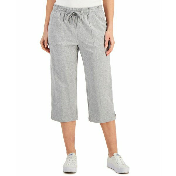 ケレンスコット レディース カジュアルパンツ ボトムス Petite French Terry Capri Pants, Created for Macy's Smoke Grey Heather