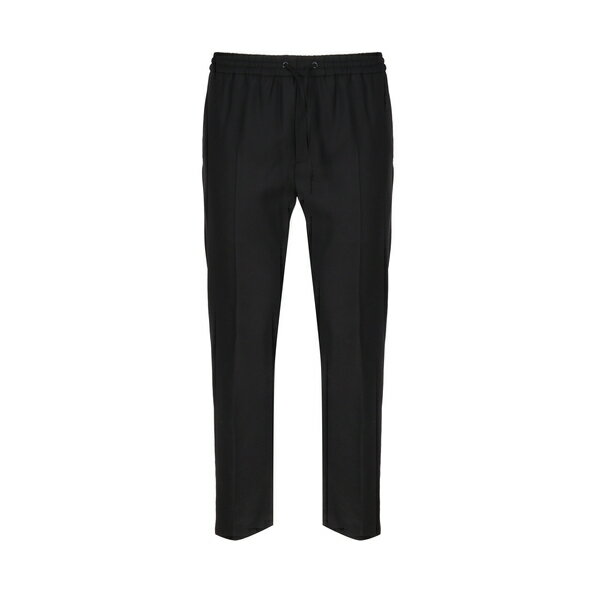 カルバンクライン メンズ カジュアルパンツ ボトムス Straight Leg Tracksuit Style Trousers In Virgin Wool Black(4)