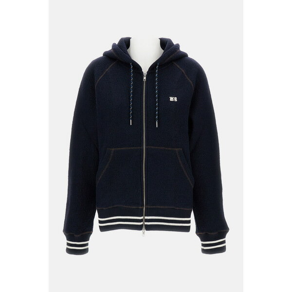 ウェールズ ボナー レディース ニット&セーター アウター Hoodie Blue