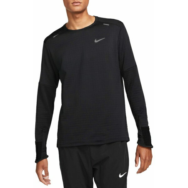 ナイキ メンズ シャツ トップス Nike Men's Therma-FIT Repel Element Running Top Black/Reflective Silv