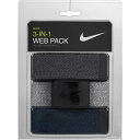 iCL Y xg ANZT[ Nike Web Belts - 3 Pack Grey/Navy