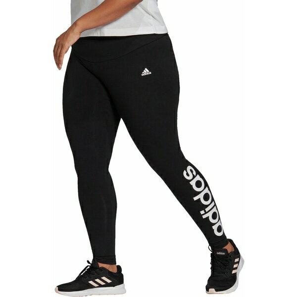 ǥ ǥ 奢ѥ ܥȥॹ adidas Women's Essentials High-Waisted Logo Leggings Black/White