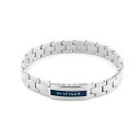 トミー ヒルフィガー メンズ ブレスレット・バングル・アンクレット アクセサリー Men's Stainless Steel Link Bracelet Silver