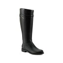 イージースピリット レディース ブーツ シューズ Women's Aubrey Round Toe Casual Riding Boots Black Leather