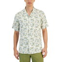 クラブルーム メンズ シャツ トップス Men 039 s Elevated Wonder Floral Short Sleeve Camp Shirt, Created for Macy 039 s Winter Ivory