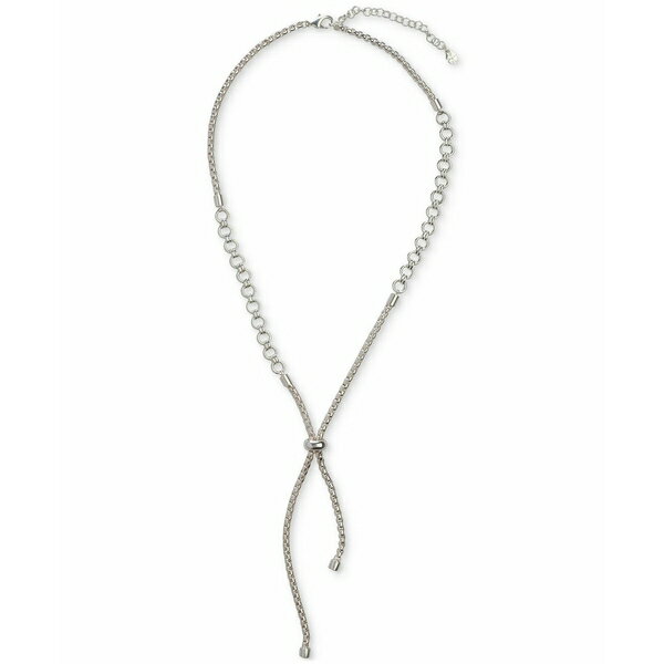 ラッキーブランド レディース ネックレス・チョーカー・ペンダントトップ アクセサリー Silver-Tone Chain Lariat Necklace, 20