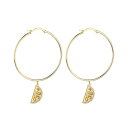 m[ WG[ fB[X sAXCO ANZT[ Cubic Zirconia Lemon Hoop Earring Gold