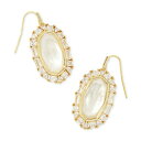 PhXRbg fB[X sAXCO ANZT[ 14k Gold-Plated Crystal-Framed Mother-of-Pearl Drop Earrings Med Brown