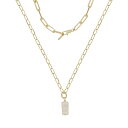 GeBJ fB[X lbNXE`[J[Ey_ggbv ANZT[ Linked Up Crystal Pendant Layered Women's Necklace Set Gold