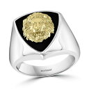 GtB[ RNV fB[X O ANZT[ EFFY&reg; Men's Lion Head Statement Ring in Sterling Silver & 18k Gold-Plated Sterling Silver Silver